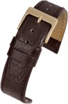 W300 Brown Glazed Buffalo Grain Semi-Shine Finish Leather Watch Straps