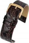 W501 Brown Croc Grain Leather Watch Strap