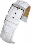 WH504 White Super Croc Grain Leather Watch Strap - Watch Straps/Main Range