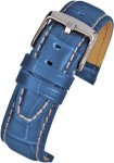 WH612 Royal Blue Super Croc Grain Leather Watch Strap with Nubuck Lining - Watch Straps/Main Range