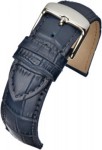 WH803 Blue Superior Matt Finish Croc Leather Watch Strap