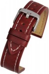 WH811 Tan Heavy Stitch Leather Watch Strap
