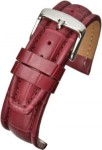 WH872 Red Matt Finish Padded Croc Leather Watch Strap