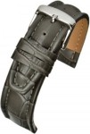 WH878 Grey Matt Finish Padded Croc Leather Watch Strap
