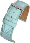 WH883 Light Blue Croc Grain Leather Watch Strap