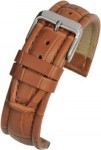 WH887 Tan Matt Finish Padded Croc Leather Watch Strap - Watch Straps/Main Range