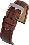 WH889 Brown Superior Heavy Stitch Padded Leather Watch Strap