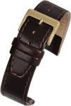 WO300 Brown Open-Ended Buffalo Grain Leather Watch Straps
