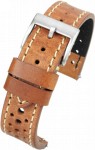 WR101 Light Brown Premium Italian Leather Vintage Racing Watch Strap - Watch Straps/Luxury Hand Made