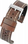 WR105 Brown Premium Italian Leather Vintage Racing Watch Strap