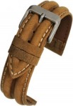 WR917 Light Brown Double Ridge Profile Water Resistant Watch Strap