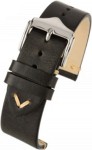 WV100 Black Vintage Leather Watch Strap