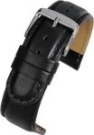 WX100P Watch Straps Calf Padded Leather Black Extra Long - Watch Straps/Main Range
