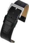 WX100S Watch Straps Calf Stitched Leather Black Extra Long