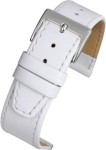 WX104S Watch Straps Calf Stitched Leather White Extra Long - Watch Straps/Main Range