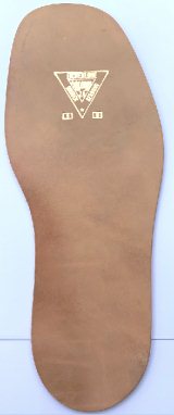 Gruben Oak Bark Leather Long Soles XL with logo (pair) 13.1/2 x 5.1/2 - Shoe Repair Materials/Leather Soles