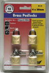 ..........BPL422 Brass padlock (Pack 4 x 20mm keyed alike) - Locks & Security Products/Padlocks & Hasps