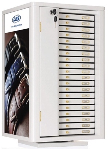 STA3B Premium White Counter Watch Strap Stand (EMPTY) - Watch Accessories & Batteries/Watch Strap Display Stands