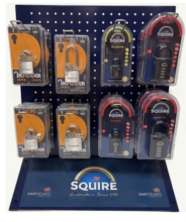 Squire Stand Deal 1 (includes 24 padlocks) - Locks & Security Products/Padlocks & Hasps