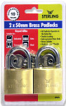 ..........BPL452 Brass Padlock (Pack of 2 x 50mm keyed alike) - Locks & Security Products/Padlocks & Hasps