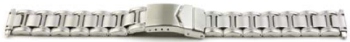 3982 Silver Matt Finished Watch Bracelet with Telescopic Ends - Watch Straps/Metal Bracelets