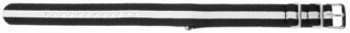 MOD11 Black/White/Black Military Watch Strap