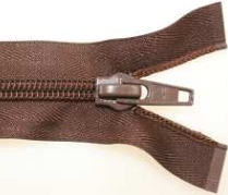 Nylon Brown Closed End Zips 10mm Heavy 16