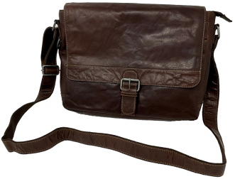 Premium Leather Messenger Bag B-7314 - Leather Goods & Bags/Leather Bags