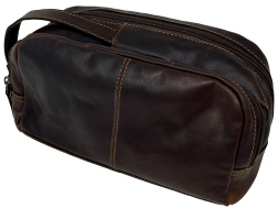 Premium Leather Wash Bag 7220 - Leather Goods & Bags/Leather Bags
