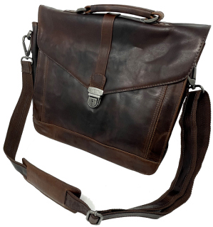 Premium Leather Portfolio Bag - Leather Goods & Bags/Leather Bags