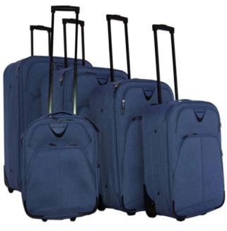 JB 10091 Twill Navy Blue Luggage Set (5 Piece) - Leather Goods & Bags/Luggage