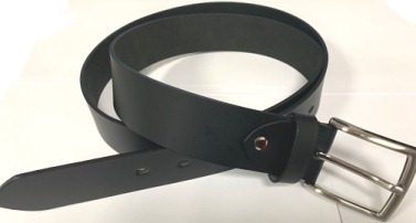 Sports (Shoulder) Leather Belt Black 35mm Extra Long