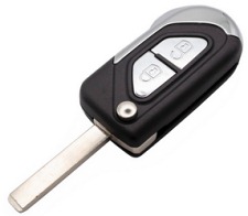 Hook 4098 CTRC13 GTL Citroen DS3 2 Button Flip Remote Key Case (with Black Cap) KMS507 - Keys/Remote Fobs