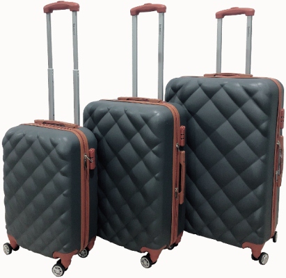 JB 2070 Hard Case Luggage Set (3 Piece) grey