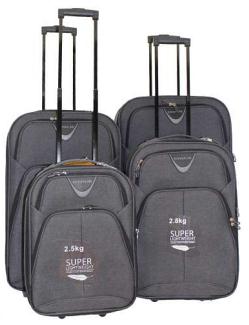 JB 10356741 Black Luggage Set (4 Piece) 28inch / 25inch / 21inch / 18inch - Leather Goods & Bags/Luggage