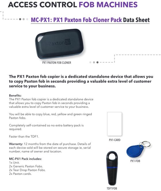 MC-PX1 - PX1 PAXTON FOB CLONER
