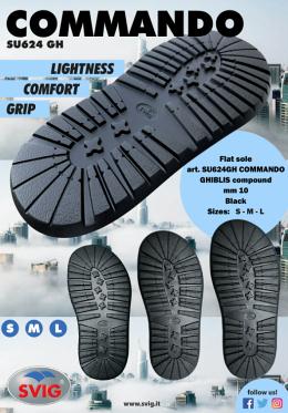 Svig SU624 Black Flat Commando Ghiblis 10mm Unit (pair) - Shoe Repair Materials/Units & Full Soles
