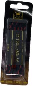*Sovereign Trekking Laces 150cm Black/Red Blister Pack (10 pair) - Sovereign Shoe Care/Laces