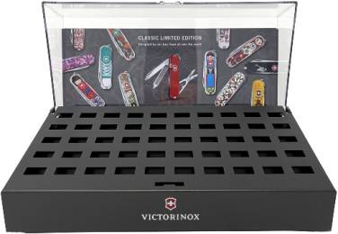 STK 95110 Pocket Tool Counter Top Display Box & Classic Knives ( 12 assorted colours) - Engravable & Gifts/Victorinox Swiss Army Knives