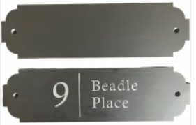 *.SLA100 Slate Wall Street Sign 350mm x 100mm x 10mm with drill holes - Engravable & Gifts/Engraving Plates