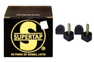 Supertap Original PU Tops 120 Pin (3.1mm) Black BOX of (50 pair) - Shoe Repair Materials/Heels-Ladies