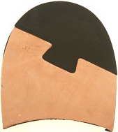 Leather 1/4 Rubbers Dovetail (single pair) - Shoe Repair Materials/Heels-Mens