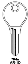 Hook 4446 JMA AR-1D Cylinder Key Blank for Arregui - Keys/Cylinder Keys- General