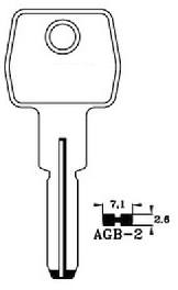 Hook 4492 AGB-2 JMA Dimple Key - Keys/Dimple Keys