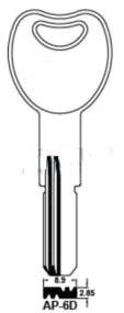 Hook 4496 JMA AP-6D Dimple Key Blank for Apex