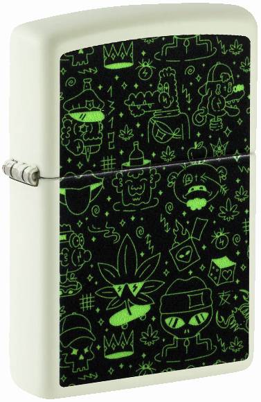 Zippo 46649 60007390 49193 Doodle Cannabis Design
