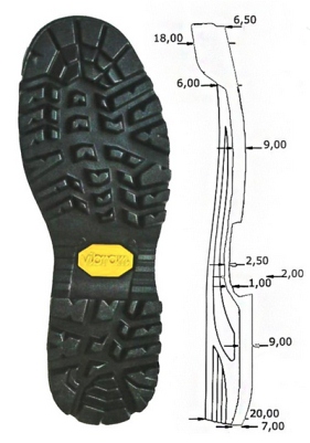 Vibram 121P Foura Unit With PU Mid Sole - Shoe Repair Materials/Units & Full Soles
