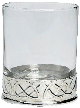 500/1 Celtic Single Whisky Glass with Pewter Base ( In Presentation Box)