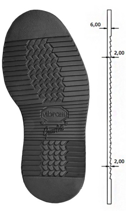 Vibram 2644 Durban Sole Unit Black - Shoe Repair Materials/Units & Full Soles