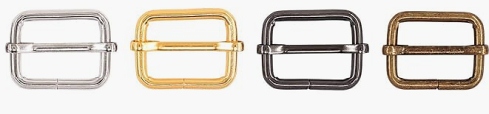 25mm Metal Rectangle Adjuster Triglides Slides Buckle - Shoe Repair Products/Fittings